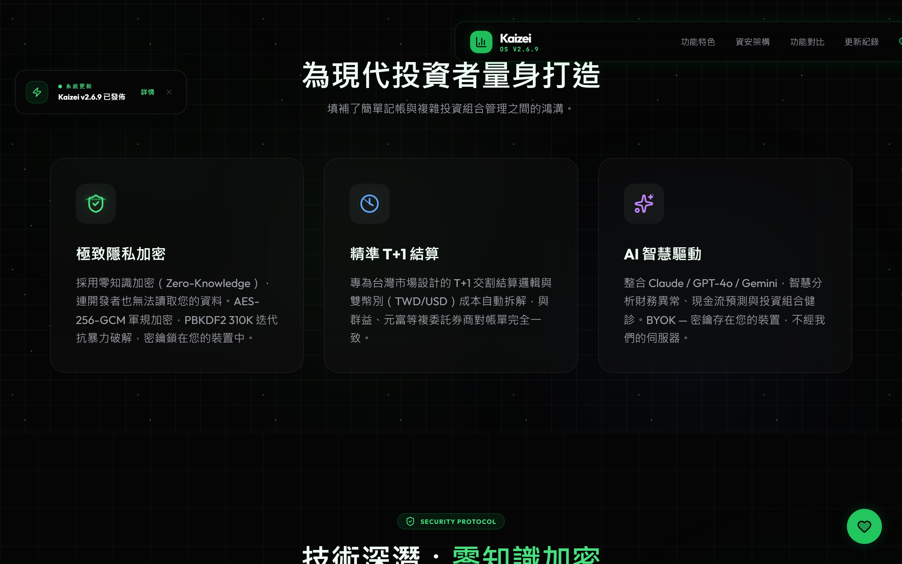 Kaizei 官網功能特色